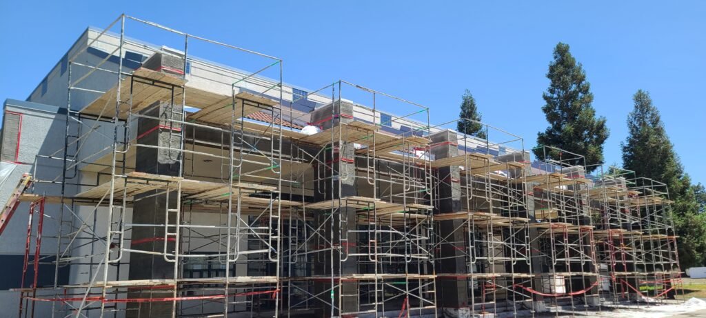 Image of Center High School's Theatre under construction